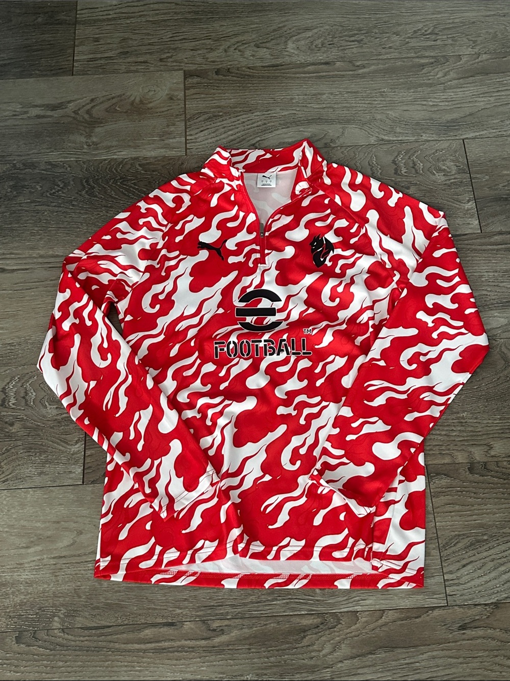 Red and white AC Milan puma jacket